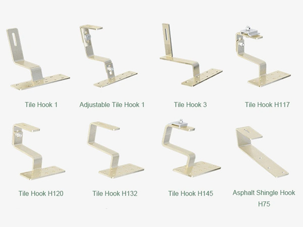 瓦屋頂太陽(yáng)能不銹鋼掛鉤安裝支架