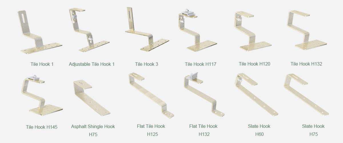 瓦屋頂太陽能不銹鋼掛鉤安裝支架-2