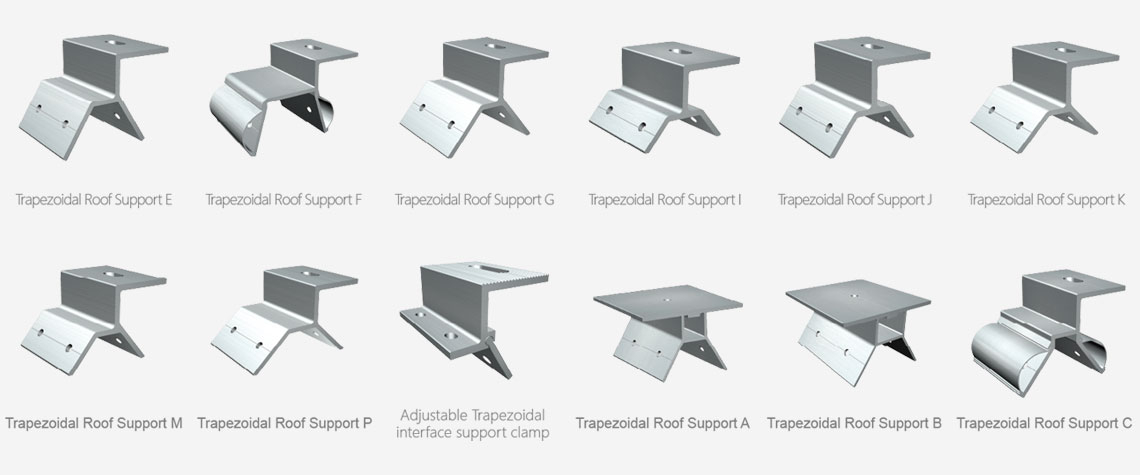 梯形彩鋼瓦屋頂鋁制太陽能夾具-2