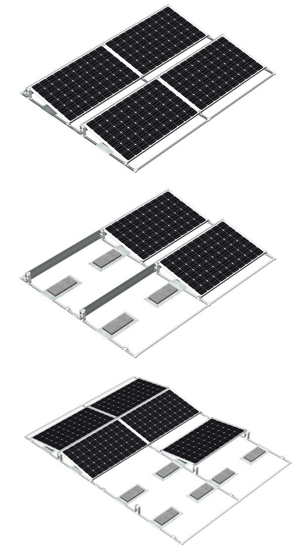 平屋頂光伏壓載支架系統(tǒng)-單雙向-3