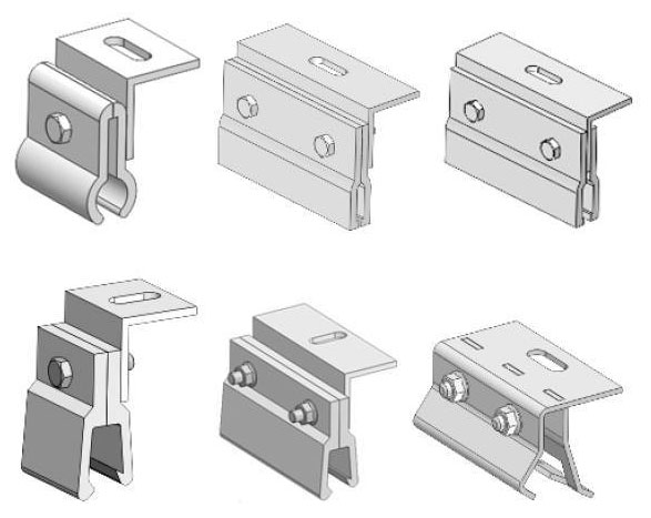 常見彩鋼瓦固定座組件