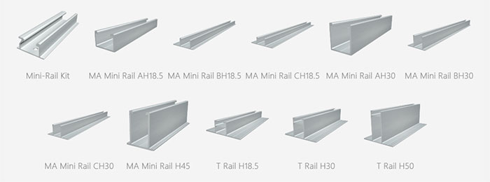 用于金屬屋頂光伏項(xiàng)目的迷你導(dǎo)軌